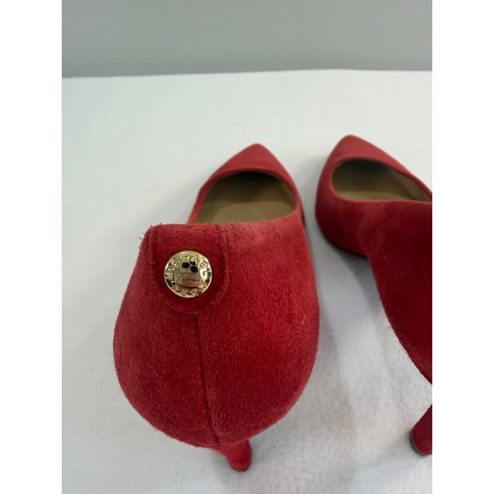 Michael Kors Pumps Size 8 terracotta Suede Pointed Toe Stiletto Classic Luxury - Picture 8 of 16